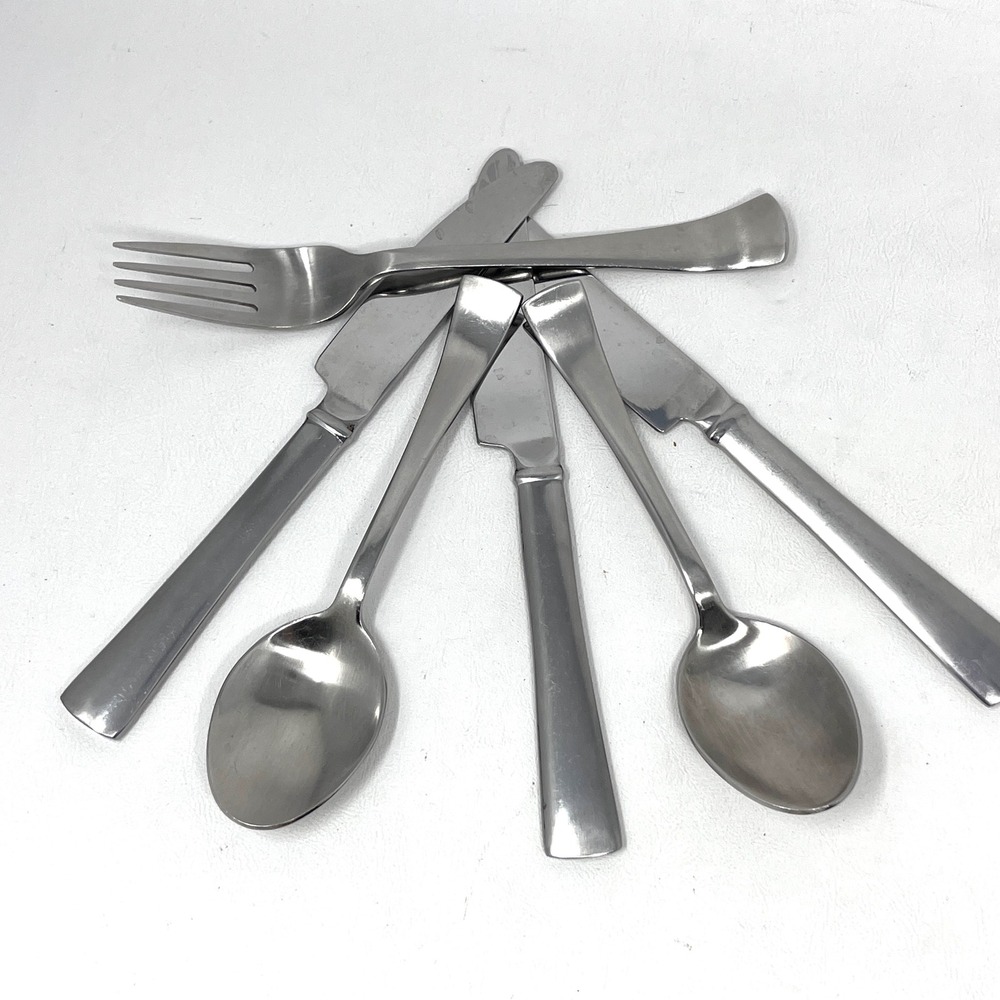Dansk Café Blanc Stainless Knife Fork Spoon 6 Pc Set Dinner Soup Replacement